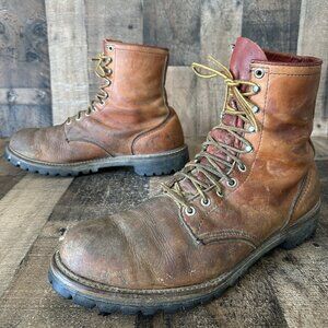Red Wing Vintage Irish Setter Plain Toe Work Boots Mens 13 D